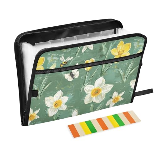 Schnellhefter mit Frühlingsblumen, Blumen, Schmetterlingen, Grün, erweiterbar, A4-Größe, mit Reißverschlusstasche, Hängeregistratur-Ordner, legal, für Sozialarbeiter, Zahnärztliche Schnellhefter mit Frühlingsblumen, Blumen, Schmetterlingen, Grün, erweiterbar, A4-Größe, mit Reißverschlusstasche, Hängeregistratur-Ordner, legal, für Sozialarbeiter, Zahnärztliche von famyily
