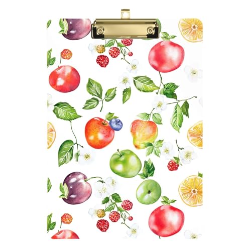 Serviceberry Kunststoff-Klemmbrett, Obst-Design, dekoratives Klemmbrett, Wissenschaft, Klemmbrett für Sozialarbeiter, 31,8 x 22,9 cm, Weiß Serviceberry Kunststoff-Klemmbrett, Obst-Design, dekoratives Klemmbrett, Wissenschaft, Klemmbrett für Sozialarbeiter, 31,8 x 22,9 cm, Weiß von famyily