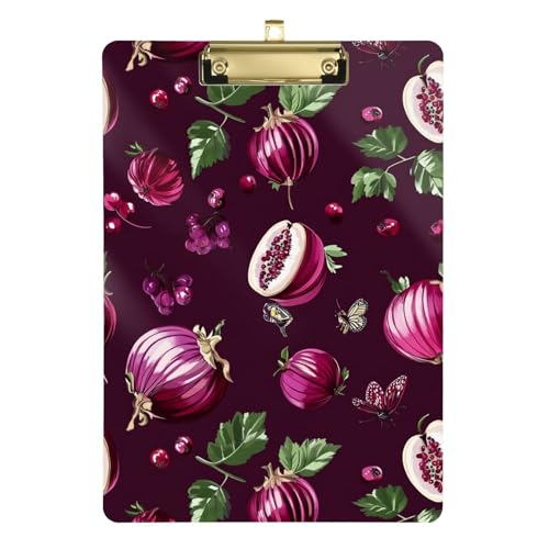 Stachelbeer-Frucht-Klemmbrett, Bilder-Clipboards, Kunststoff-Klemmbretter, transparentes Kunststoff-Klemmbrett für Krankenschwestern, Militär, 31,8 x 22,9 cm Stachelbeer-Frucht-Klemmbrett, Bilder-Clipboards, Kunststoff-Klemmbretter, transparentes Kunststoff-Klemmbrett für Krankenschwestern, Militär, 31,8 x 22,9 cm von famyily