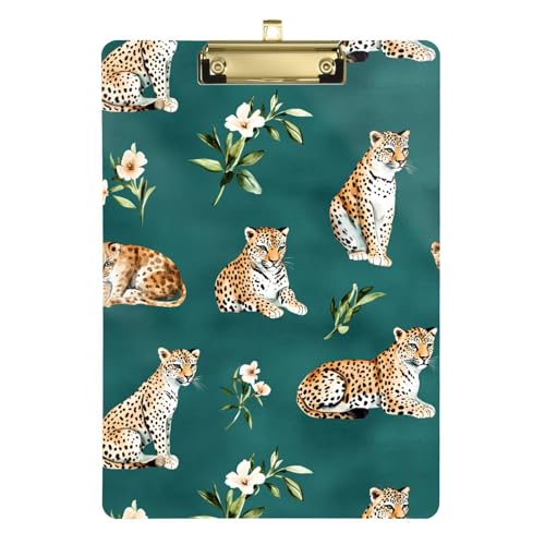 Sweet Leopard Klemmbretter für Krankenpflege, Bild-Klemmbretter für Inspektoren, Zahnärzte, 31,8 x 73,7 cm, Blaugrün von famyily
