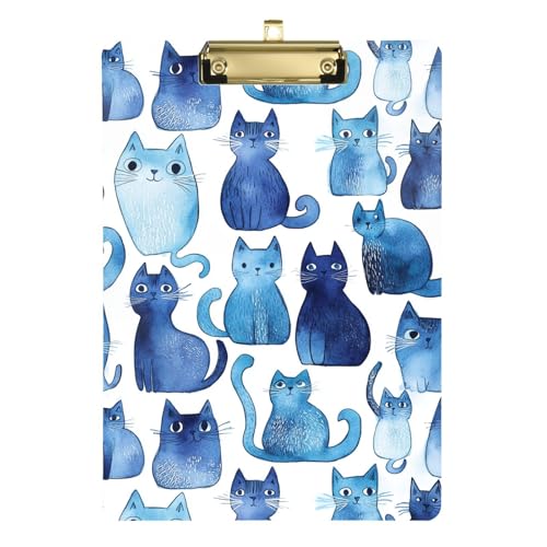 Sweet Russian Bluecats Weiße Klemmbretter Legale Größe Klemmbrett Klemmbrett Transparent Dekoratives Klemmbrett für Krankenpflege Edition Schule 31,8 x 66 cm von famyily