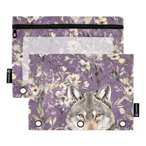 Sweet Wolf Ordner, 3-Lochstanzer für 3-Loch-Bindertaschen mit 3 Löchern, für Studenten, Schreibwaren, Organizer, Utensilien, Violett von famyily