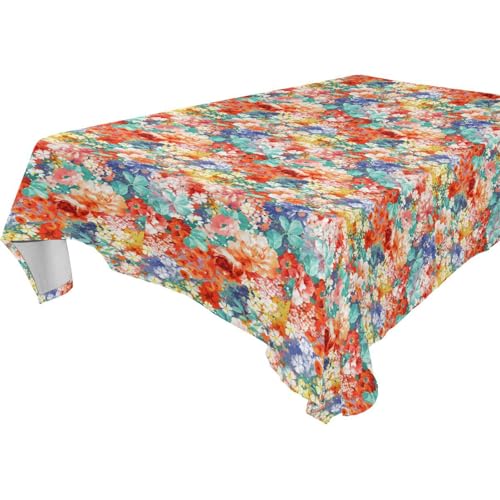 Tischdecke mit Aquarell-Paisleymuster, Rose, Pfingstrosen, Weiß, abwischbar, für Küche und Esszimmer, Camping, 1,8 m - 2,4 m, dekorative Halloween-Tischdecke, 1 Stück, Größe 137 x 183 cm Tischdecke mit Aquarell-Paisleymuster, Rose, Pfingstrosen, Weiß, abwischbar, für Küche und Esszimmer, Camping, 1,8 m - 2,4 m, dekorative Halloween-Tischdecke, 1 Stück, Größe 137 x 183 cm von famyily