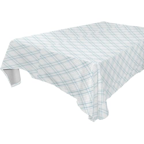 Tischdecke mit blau-weißem Karomuster, abwischbar, für Küche und Esszimmer, Grill, 1,8 m - 2,4 m, staubdicht, Camping-Tischdecke, 1 Stück, Größe 137 x 183 cm Tischdecke mit blau-weißem Karomuster, abwischbar, für Küche und Esszimmer, Grill, 1,8 m - 2,4 m, staubdicht, Camping-Tischdecke, 1 Stück, Größe 137 x 183 cm von famyily