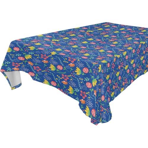 Tischdecke mit roten und gelben Blumen, abwischbar, für Küche und Esszimmer, Cafés, 1,8 m - 2,4 m, dekorative Geburtstagsbankett-Tischdecke, 1 Stück, Größe 137 x 183 cm Tischdecke mit roten und gelben Blumen, abwischbar, für Küche und Esszimmer, Cafés, 1,8 m - 2,4 m, dekorative Geburtstagsbankett-Tischdecke, 1 Stück, Größe 137 x 183 cm von famyily