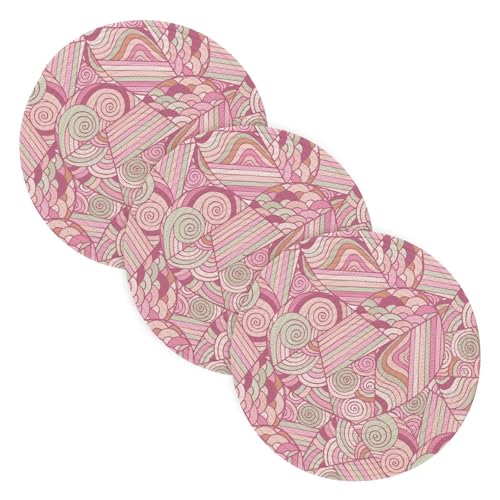 Topfuntersetzer für heiße Gerichte, 38,1 cm, Baumwollgarn, geflochtene Töpfe, Pfannen, Set Halter für Kochtopf, Heißwasser-Pad, Happy Valentine's Day, Pfirsich, 3 Stück Topfuntersetzer für heiße Gerichte, 38,1 cm, Baumwollgarn, geflochtene Töpfe, Pfannen, Set Halter für Kochtopf, Heißwasser-Pad, Happy Valentine's Day, Pfirsich, 3 Stück von famyily