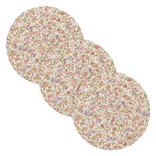 Topfuntersetzer für heiße Gerichte, 38,1 cm, Baumwollgarn, gewebt, Töpfe, Pfannen, Set Halter für Teekanne, Wohnaccessoires, buntes Vintage-Blumenmuster, 3 Stück Topfuntersetzer für heiße Gerichte, 38,1 cm, Baumwollgarn, gewebt, Töpfe, Pfannen, Set Halter für Teekanne, Wohnaccessoires, buntes Vintage-Blumenmuster, 3 Stück von famyily