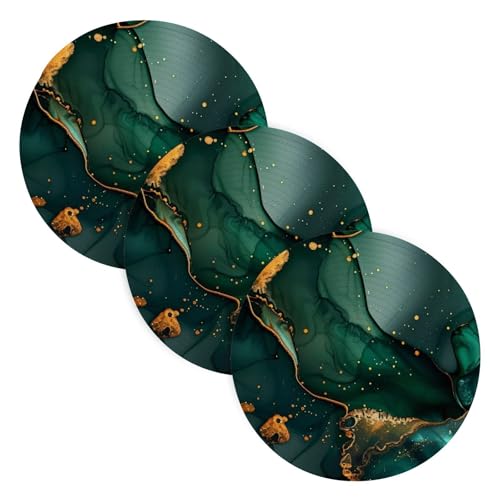 Topfuntersetzer für heiße Töpfe und Pfannen, 38,1 cm, Baumwollgarn, Topflappen, Set für Mikrowelle, Herd, Löffelablage zum Kochen und Backen, grüne luxuriöse Marmor-Textur, 3 Stück Topfuntersetzer für heiße Töpfe und Pfannen, 38,1 cm, Baumwollgarn, Topflappen, Set für Mikrowelle, Herd, Löffelablage zum Kochen und Backen, grüne luxuriöse Marmor-Textur, 3 Stück von famyily