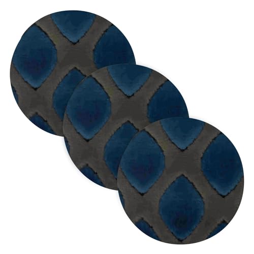 Topfuntersetzer für heiße Töpfe und Pfannen, 38,1 cm, Baumwollgarn, Topflappen, Set für Töpfe, Teller, Blau, unregelmäßiger künstlerischer Sinn von famyily