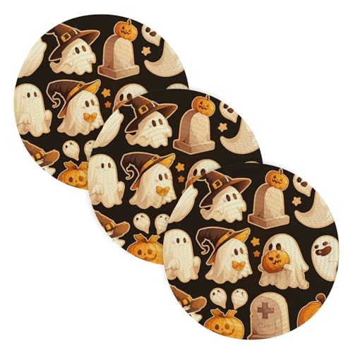 Topfuntersetzer für heiße Töpfe und Pfannen, 38,1 cm, Baumwollgarn, gewebt, Küche, heiße Pads für Schmortopf, Halloween-Dekoration, Cartoon, niedlich, Halloween, einzigartig, 3 Stück Topfuntersetzer für heiße Töpfe und Pfannen, 38,1 cm, Baumwollgarn, gewebt, Küche, heiße Pads für Schmortopf, Halloween-Dekoration, Cartoon, niedlich, Halloween, einzigartig, 3 Stück von famyily