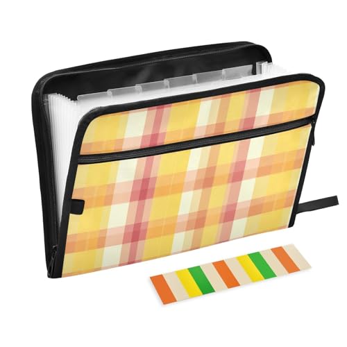 Trendige Quadrate, erweiterbare Aktenordner, A4-Format, Papierordner mit Taschen, zum Aufhängen, erweiterbare Datei für Krankenpflege, Militär, Gelb / Rotgold Trendige Quadrate, erweiterbare Aktenordner, A4-Format, Papierordner mit Taschen, zum Aufhängen, erweiterbare Datei für Krankenpflege, Militär, Gelb / Rotgold von famyily