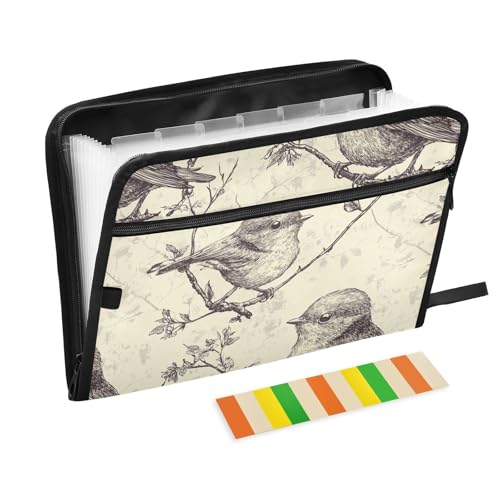 Zeichenmappe mit Vögeln und Baum, Cartoon-Akkordeon, A4-Größe, mit Taschen, Aktenordner, Tasche, erweiterbare Datei für Mediziner, klinische Krankenpflege Zeichenmappe mit Vögeln und Baum, Cartoon-Akkordeon, A4-Größe, mit Taschen, Aktenordner, Tasche, erweiterbare Datei für Mediziner, klinische Krankenpflege von famyily