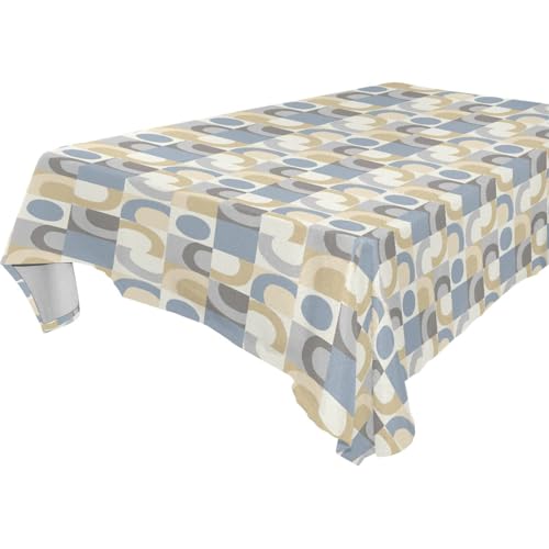 famyily Blau-braune Tischdecke im skandinavischen Design, abstrakt, mexikanisch, abwischbar, für Küche und Esszimmer, Geburtstag, 1,8 m - 2,4 m, Buffet, Abendessen, quadratische Tischdecke, 1 Stück famyily Blau-braune Tischdecke im skandinavischen Design, abstrakt, mexikanisch, abwischbar, für Küche und Esszimmer, Geburtstag, 1,8 m - 2,4 m, Buffet, Abendessen, quadratische Tischdecke, 1 Stück von famyily