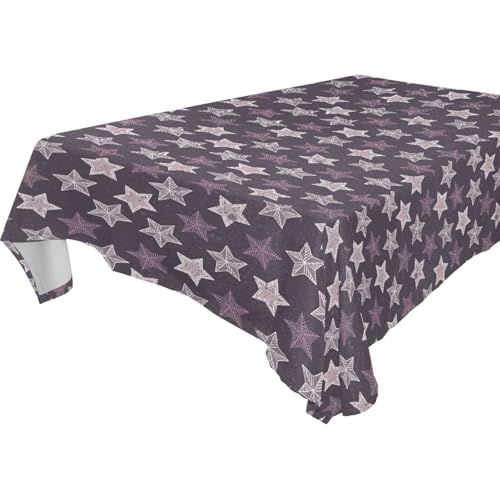 famyily Braune und weiße Stern-Tischdecken, rechteckig, abwischbar, für Küche und Esszimmer, Hochzeit, 1,8 m - 2,4 m, schrumpffrei, Weihnachts-Küchentischdecke, 1 Stück, Größe 137 x 183 cm famyily Braune und weiße Stern-Tischdecken, rechteckig, abwischbar, für Küche und Esszimmer, Hochzeit, 1,8 m - 2,4 m, schrumpffrei, Weihnachts-Küchentischdecke, 1 Stück, Größe 137 x 183 cm von famyily