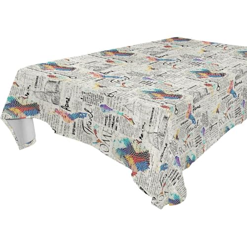 famyily Bunte Tischdecke im Vintage-Stil, abwaschbar, für Küche und Esszimmer, Bankett, 1,8 m - 2,4 m, Anti-Schrumpfung, Buffet, Abendessen, 1 Stück, Größe 137 x 183 cm famyily Bunte Tischdecke im Vintage-Stil, abwaschbar, für Küche und Esszimmer, Bankett, 1,8 m - 2,4 m, Anti-Schrumpfung, Buffet, Abendessen, 1 Stück, Größe 137 x 183 cm von famyily