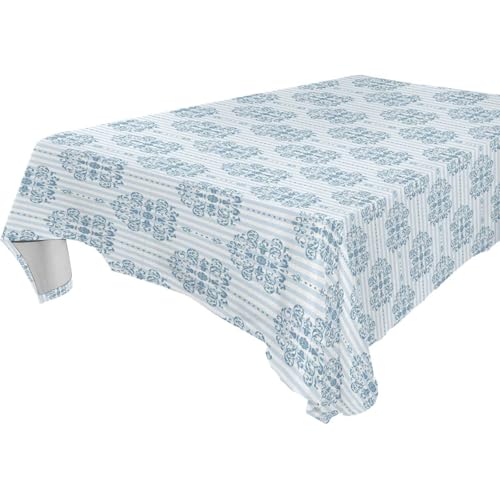 famyily Couchtischdecke mit Vintage-Muster, abwischbar, für Küche und Esszimmer, Geburtstag, 1,8 m - 2,4 m, wiederverwendbar, für Teetisch, Picknicktisch, 1 Stück, Größe 137 x 183 cm, Blau famyily Couchtischdecke mit Vintage-Muster, abwischbar, für Küche und Esszimmer, Geburtstag, 1,8 m - 2,4 m, wiederverwendbar, für Teetisch, Picknicktisch, 1 Stück, Größe 137 x 183 cm, Blau von famyily