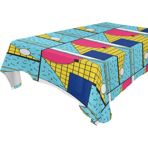 famyily Illustration Rustikale Tischdecke, abwischbar, für Küche und Esszimmer, Grill, 1,8 m - 2,4 m, stabile Halloween-Esstischabdeckung, 1 Stück, Größe 137 x 183 cm famyily Illustration Rustikale Tischdecke, abwischbar, für Küche und Esszimmer, Grill, 1,8 m - 2,4 m, stabile Halloween-Esstischabdeckung, 1 Stück, Größe 137 x 183 cm von famyily