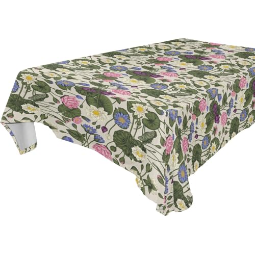 famyily Rechteckige Tischdecke mit buntem Pfirsichblumenmotiv, abwischbar, für Küche und Esszimmer, Party, 1,8 m - 2,4 m, lichtecht, Picknicktischdecke für Party, 1 Stück, Größe 137 x 183 cm famyily Rechteckige Tischdecke mit buntem Pfirsichblumenmotiv, abwischbar, für Küche und Esszimmer, Party, 1,8 m - 2,4 m, lichtecht, Picknicktischdecke für Party, 1 Stück, Größe 137 x 183 cm von famyily