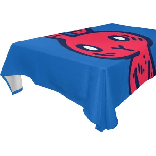 famyily Rustikale Tischdecke mit niedlichem rotem Kaninchen, abwischbar, für Küche und Esszimmer, Grill, 1,8 m - 2,4 m, stabile Geburtstagstischdecke, 1 Stück, Größe 137 x 183 cm famyily Rustikale Tischdecke mit niedlichem rotem Kaninchen, abwischbar, für Küche und Esszimmer, Grill, 1,8 m - 2,4 m, stabile Geburtstagstischdecke, 1 Stück, Größe 137 x 183 cm von famyily
