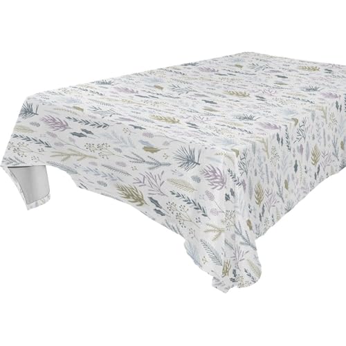 famyily Tischdecke, Wildblumen, neutral, modern, rechteckig, abwischbar, für Küche und Esszimmer, Teetisch, 1,8 m - 2,4 m, knitterfrei, für Hochzeit, Picknick, 1 Stück, Größe 137 x 183 cm famyily Tischdecke, Wildblumen, neutral, modern, rechteckig, abwischbar, für Küche und Esszimmer, Teetisch, 1,8 m - 2,4 m, knitterfrei, für Hochzeit, Picknick, 1 Stück, Größe 137 x 183 cm von famyily