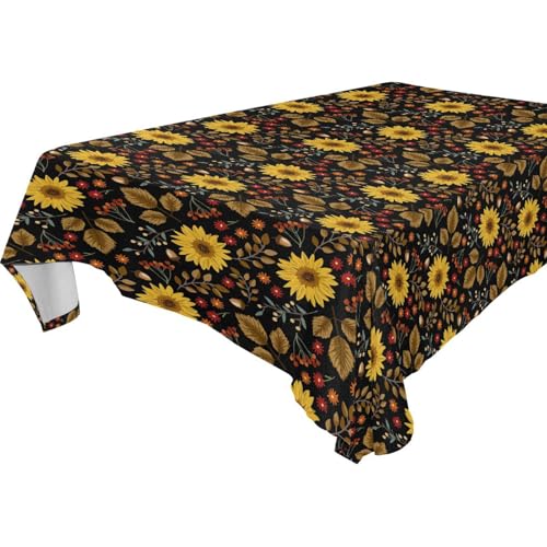 famyily Tischdecke mit Sonnenblumen-Motiv, abwischbar, für Küche und Esszimmer, Grill, 1,8 m - 2,4 m, auslaufsicher, für Teetisch, Esstisch, 1 Stück, Größe 137 x 183 cm famyily Tischdecke mit Sonnenblumen-Motiv, abwischbar, für Küche und Esszimmer, Grill, 1,8 m - 2,4 m, auslaufsicher, für Teetisch, Esstisch, 1 Stück, Größe 137 x 183 cm von famyily