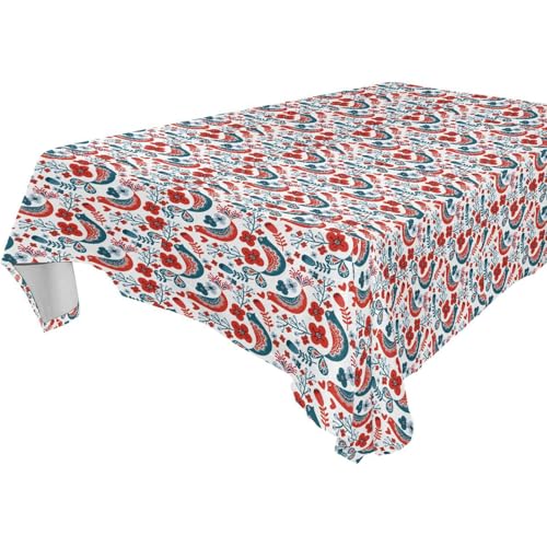famyily Tischdecke mit Vintage-Blumenmuster, abwischbar, für Küche und Esszimmer, Halloween, 1,8 m - 2,4 m dick, für den Innenbereich, 1 Stück, Größe 137 x 183 cm, Rot und Grün famyily Tischdecke mit Vintage-Blumenmuster, abwischbar, für Küche und Esszimmer, Halloween, 1,8 m - 2,4 m dick, für den Innenbereich, 1 Stück, Größe 137 x 183 cm, Rot und Grün von famyily
