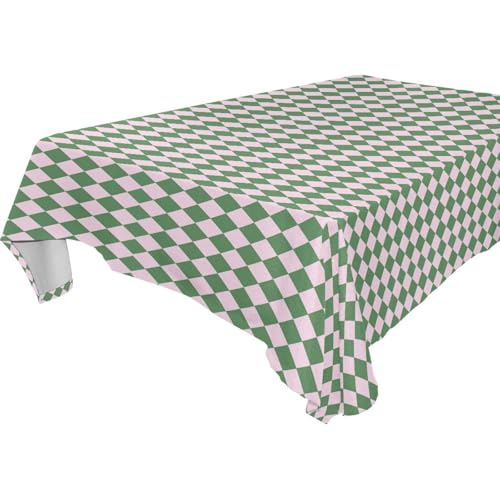 famyily Tischdecke mit amerikanischem Karomuster, abwischbar, für Küche und Esszimmer, Weihnachten, auslaufsicher, für den täglichen Gebrauch, 182 x 183 cm, pfirsichfarben und grün, 1 Stück, Größe 137 famyily Tischdecke mit amerikanischem Karomuster, abwischbar, für Küche und Esszimmer, Weihnachten, auslaufsicher, für den täglichen Gebrauch, 182 x 183 cm, pfirsichfarben und grün, 1 Stück, Größe 137 von famyily