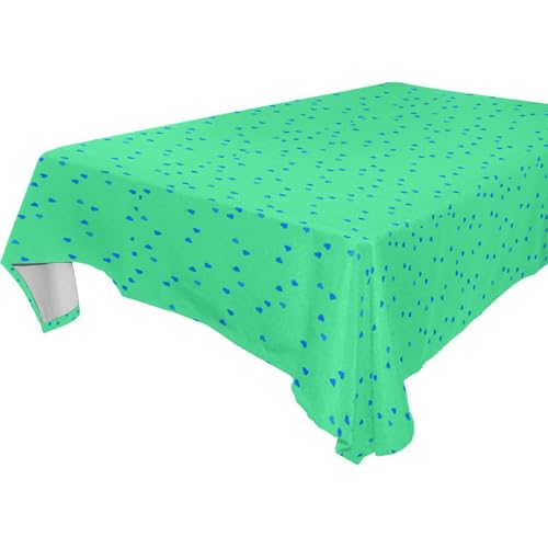 famyily Tischdecke mit blauem Herz, abwaschbar, für Küche und Esszimmer, Weihnachten, auslaufsicher, Teetisch, Küchentisch, 1 Stück, Größe 137 x 183 cm famyily Tischdecke mit blauem Herz, abwaschbar, für Küche und Esszimmer, Weihnachten, auslaufsicher, Teetisch, Küchentisch, 1 Stück, Größe 137 x 183 cm von famyily