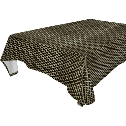 famyily Tischdecke mit luxuriösem Muster, abwischbar, für Küche und Esszimmer, Party, 1,8 m - 2,4 m, wiederverwendbar, Grill-/Esstischabdeckung, 1 Stück, Größe 137 x 183 cm, Schwarz / goldfarben famyily Tischdecke mit luxuriösem Muster, abwischbar, für Küche und Esszimmer, Party, 1,8 m - 2,4 m, wiederverwendbar, Grill-/Esstischabdeckung, 1 Stück, Größe 137 x 183 cm, Schwarz / goldfarben von famyily