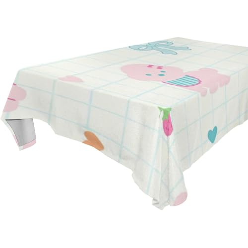 famyily Tischdecke mit niedlichem Pfirsichmotiv, abwischbar für Küche und Esszimmer, Grill, 1,8 m - 2,4 m, 1 Stück, Größe 137 x 183 cm famyily Tischdecke mit niedlichem Pfirsichmotiv, abwischbar für Küche und Esszimmer, Grill, 1,8 m - 2,4 m, 1 Stück, Größe 137 x 183 cm von famyily
