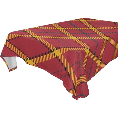 famyily Tischdecke mit weihnachtlichem Muster, rechteckig, abwischbar, für Küche und Esszimmer, Grill, 1,8 m - 2,4 m, waschbar, Picknick-Esstischabdeckung, 1 Stück, Größe 137 x 183 cm, Rot und Gelb famyily Tischdecke mit weihnachtlichem Muster, rechteckig, abwischbar, für Küche und Esszimmer, Grill, 1,8 m - 2,4 m, waschbar, Picknick-Esstischabdeckung, 1 Stück, Größe 137 x 183 cm, Rot und Gelb von famyily