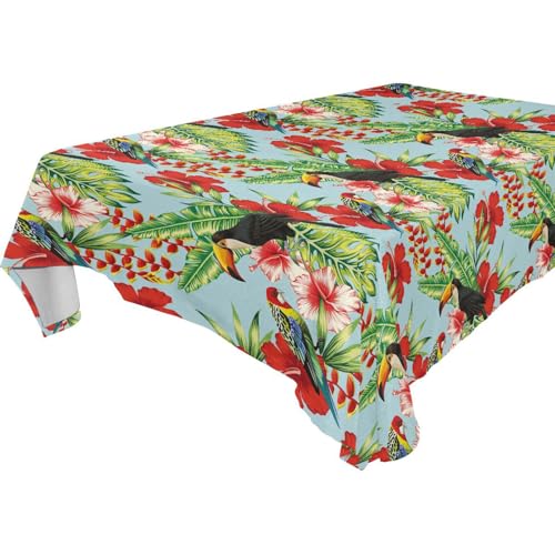 famyily Tropic Bird Tucan Papagei und Blume, Tischdeckenrechner, abwischbar, für Küche und Esszimmer, den täglichen Gebrauch, 1,8 m - 2,4 m, schrumpffrei, für den täglichen Gebrauch, Tischabdeckung, 1 famyily Tropic Bird Tucan Papagei und Blume, Tischdeckenrechner, abwischbar, für Küche und Esszimmer, den täglichen Gebrauch, 1,8 m - 2,4 m, schrumpffrei, für den täglichen Gebrauch, Tischabdeckung, 1 von famyily