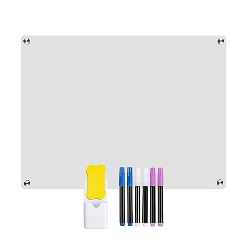Acryl Notiztafel Magnetisch, Acryl Klarsichttafel, Magnetisch Küchenplaner Tafel, Trockentafel für Wand, Magnettafel mit Marker & Radiergummi, Kalender Whiteboard, Kühlschrank Notiz Acryl Notiztafel Magnetisch, Acryl Klarsichttafel, Magnetisch Küchenplaner Tafel, Trockentafel für Wand, Magnettafel mit Marker & Radiergummi, Kalender Whiteboard, Kühlschrank Notiz von fanelod