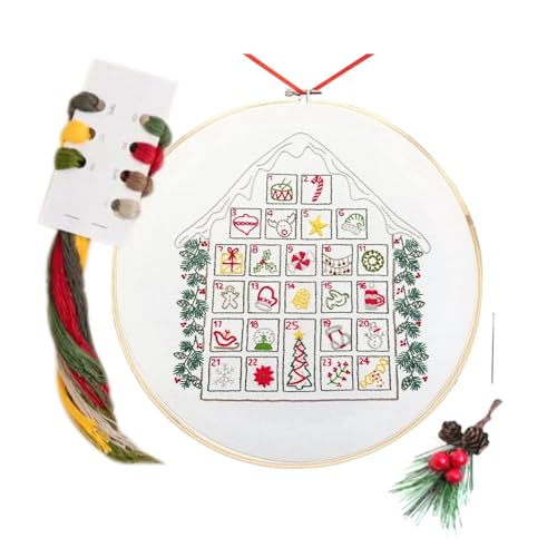 Adventskalender mit Stickerei, Adventskalender, Stickset, Adventskalender-Set, Stoffstickset, einzigartiges Stickset für Weihnachtskunst und Handwerk Adventskalender mit Stickerei, Adventskalender, Stickset, Adventskalender-Set, Stoffstickset, einzigartiges Stickset für Weihnachtskunst und Handwerk von fanelod