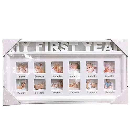 Baby Monatlicher Meilenstein-Bilderrahmen | 12 Monate Bilderrahmen Meilenstein-Fotorahmen – schöner 42 x 21,5 x 2,8 cm Baby 12 Bilderrahmen Meilenstein für 12 Bilder Baby Monatlicher Meilenstein-Bilderrahmen | 12 Monate Bilderrahmen Meilenstein-Fotorahmen – schöner 42 x 21,5 x 2,8 cm Baby 12 Bilderrahmen Meilenstein für 12 Bilder von fanelod