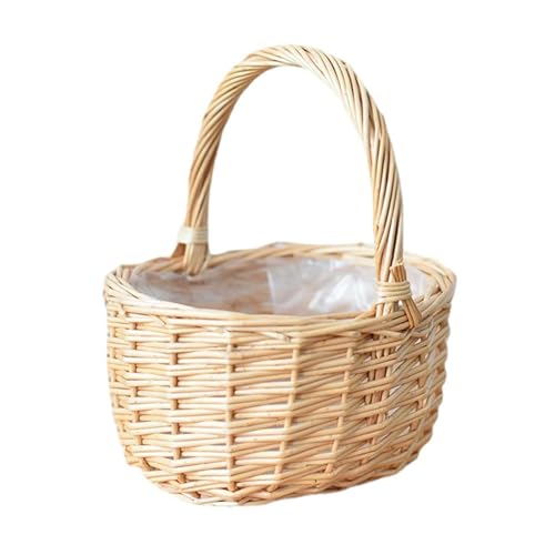 Gewebte Blumenkörbe – handgefertigter Rattan-Blumenkorb mit Griff – Weiden-Pflanzkorb gewebter Aufbewahrungskorb für Zuhause, Hochzeit, Garten, Dekoration Gewebte Blumenkörbe – handgefertigter Rattan-Blumenkorb mit Griff – Weiden-Pflanzkorb gewebter Aufbewahrungskorb für Zuhause, Hochzeit, Garten, Dekoration von fanelod