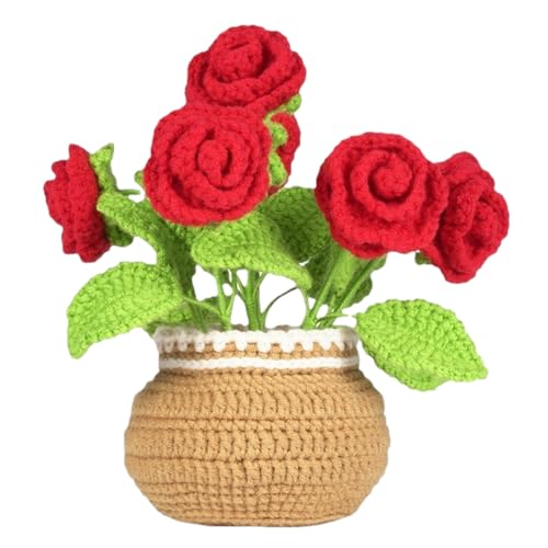 Häkelset für Anfänger, Blumenhäkelset, Häkelblumen, Häkel-Starter-Strickset, Blume, Topfblumen-Häkelset mit weicher Wolle, Anfänger-Häkelgarn-Set, Häkelkunst und Handwerk Häkelset für Anfänger, Blumenhäkelset, Häkelblumen, Häkel-Starter-Strickset, Blume, Topfblumen-Häkelset mit weicher Wolle, Anfänger-Häkelgarn-Set, Häkelkunst und Handwerk von fanelod