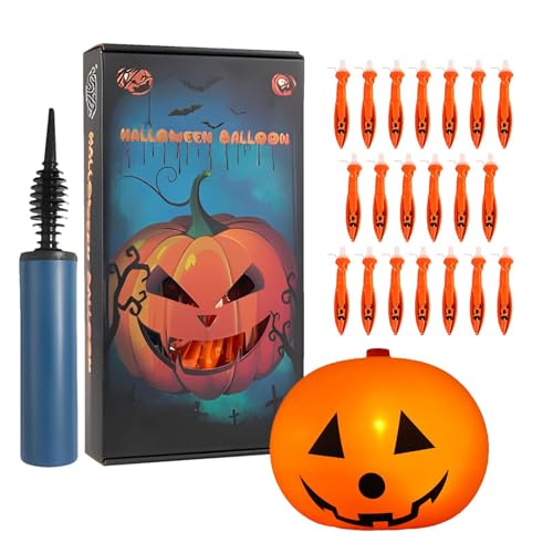 Halloween Kürbis Luftballons, Deko LED Kürbis Ballon, Gothic Luftballons mit Pumpe, Luftgefüllte oder Helium gefüllte Halloween Ballon, Niedliche Party Dekorationen für Spukhaus, Feier Halloween Kürbis Luftballons, Deko LED Kürbis Ballon, Gothic Luftballons mit Pumpe, Luftgefüllte oder Helium gefüllte Halloween Ballon, Niedliche Party Dekorationen für Spukhaus, Feier von fanelod