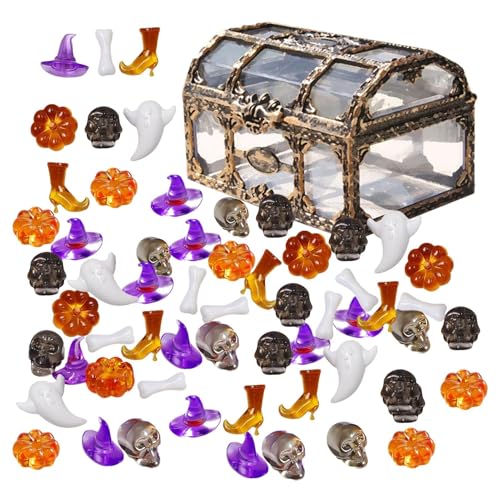 Halloween-Vasenfüller, Dekoration, 120 kleine Halloween-Acryl-Ornamente, Kürbis, Geist, Totenkopf, Hexenhüte, Vasenfüller für Halloween, Tischstreuvasenfüller Halloween-Vasenfüller, Dekoration, 120 kleine Halloween-Acryl-Ornamente, Kürbis, Geist, Totenkopf, Hexenhüte, Vasenfüller für Halloween, Tischstreuvasenfüller von fanelod