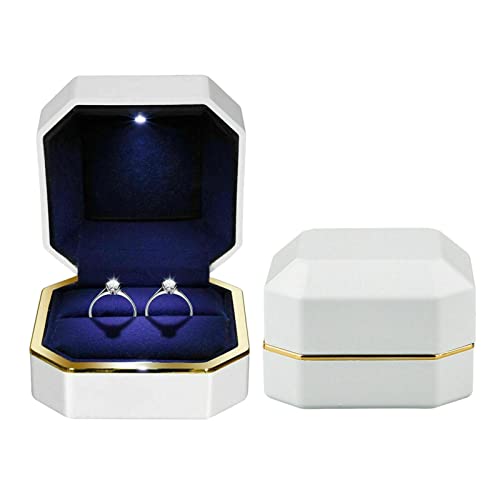 LED-Hochzeits-Box, Hochzeits-/Verlobungsschmuck-Organizer, quadratisch, für Anhänger, Armbänder LED-Hochzeits-Box, Hochzeits-/Verlobungsschmuck-Organizer, quadratisch, für Anhänger, Armbänder von fanelod