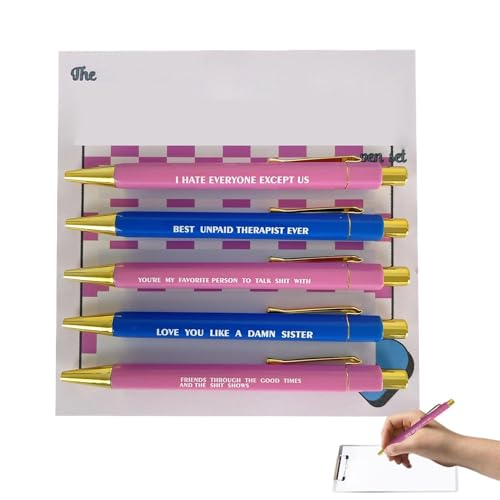 Lustige Stifte – 5 x tägliche Kugelschreiber – lustige Schreibinstrumente einziehbare Neuheit Kugelschreiber mit schwarzer Tinte für Zuhause Lustige Stifte – 5 x tägliche Kugelschreiber – lustige Schreibinstrumente einziehbare Neuheit Kugelschreiber mit schwarzer Tinte für Zuhause von fanelod