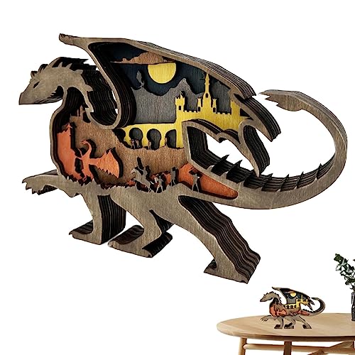 Mehrschichtige Holzschnitzerei aus Holz, Tierstatue, handgeschnitzt, Bison, Tierornament, mehrschichtige Tierdekoration für Schlafzimmer Mehrschichtige Holzschnitzerei aus Holz, Tierstatue, handgeschnitzt, Bison, Tierornament, mehrschichtige Tierdekoration für Schlafzimmer von fanelod