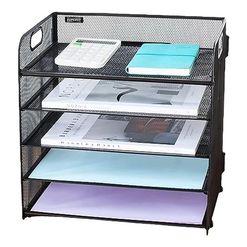 Papiertablett für den Schreibtisch, 5-stöckige Briefablage, Netz-Schreibtisch-Organizer, Brief-Schreibtisch-Organizer, Tablett, Metall, stabil, multifunktional, Netz-Schreibtisch-Organizer zum Drucken Papiertablett für den Schreibtisch, 5-stöckige Briefablage, Netz-Schreibtisch-Organizer, Brief-Schreibtisch-Organizer, Tablett, Metall, stabil, multifunktional, Netz-Schreibtisch-Organizer zum Drucken von fanelod