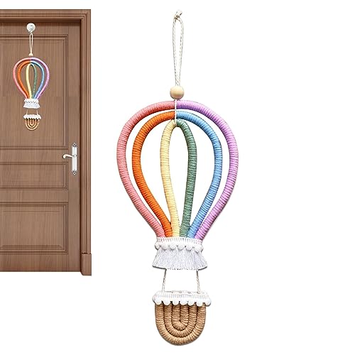 Regenbogen-Wanddekoration | Heißluftballon-Regenbogen – Verzierungen zum Basteln, weiches Baumwollseil, Makramee-Wand – Quasten, Girlande, Anhänger für Zuhause, Hochzeiten Regenbogen-Wanddekoration | Heißluftballon-Regenbogen – Verzierungen zum Basteln, weiches Baumwollseil, Makramee-Wand – Quasten, Girlande, Anhänger für Zuhause, Hochzeiten von fanelod