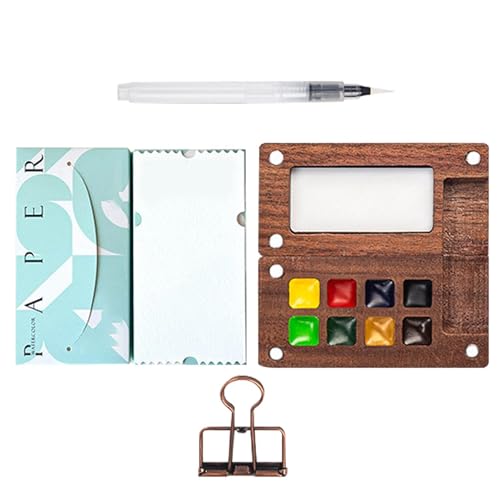 Reise-Farbpalette, tragbare Aquarell-Palette, kleine Aquarell-Palette, Taschenkünstler, Aquarell-Reise-Set, Pocketartist Reise-Malpalette, tragbare Holzklammer, Aquarellpalette Reise-Farbpalette, tragbare Aquarell-Palette, kleine Aquarell-Palette, Taschenkünstler, Aquarell-Reise-Set, Pocketartist Reise-Malpalette, tragbare Holzklammer, Aquarellpalette von fanelod