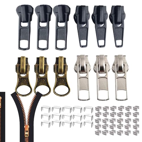 Reißverschluss-Schieber-Ersatz, feine Beschichtung, Reparatur-Ersatz – Nähutensilien und Zubehör, komplettes Set, Reißverschlüsse für Röcke, Stiefel, Rucksäcke und Geldbörsen Reißverschluss-Schieber-Ersatz, feine Beschichtung, Reparatur-Ersatz – Nähutensilien und Zubehör, komplettes Set, Reißverschlüsse für Röcke, Stiefel, Rucksäcke und Geldbörsen von fanelod