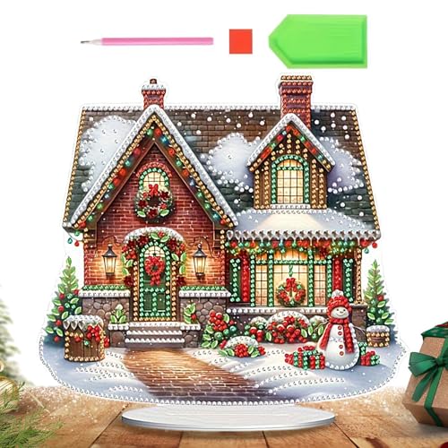 Tischkunst-Malerei-Set mit weihnachtlichem Thema, Acrylfarbe, Schreibtisch-Ornamente für Zuhause, Wohnzimmer, Strasskunst für Erwachsene und Anfänger Tischkunst-Malerei-Set mit weihnachtlichem Thema, Acrylfarbe, Schreibtisch-Ornamente für Zuhause, Wohnzimmer, Strasskunst für Erwachsene und Anfänger von fanelod