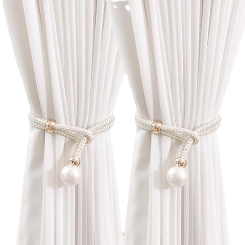 Vorhanghalter – flexible Anpassung, Vorhang-Raffhalter, ohne Raffhalter, Kunstperlen-Design, Halter für Wand, Wohnzimmer Vorhanghalter – flexible Anpassung, Vorhang-Raffhalter, ohne Raffhalter, Kunstperlen-Design, Halter für Wand, Wohnzimmer von fanelod