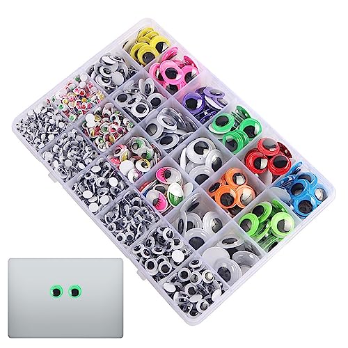 Wackelaufkleber Augen – Augenaufkleber zum Basteln – Wackelaugen Kunst und Handwerk Scrapbooking Zubehör für Shcool Bastelprojekte Weihnachtsdekoration von fanelod