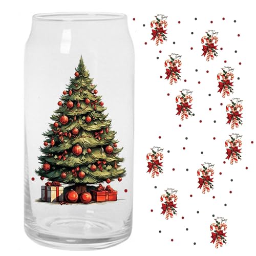 Weihnachtstassenaufkleber - Dekorative Weihnachtsbrillenaufkleber | Weihnachtsaufkleber für Glasbecher | Weihnachtsabziehbilder | wasserdichte Weihnachtsglasaufkleber für Tassen, Abziehbilder Weihnachtstassenaufkleber - Dekorative Weihnachtsbrillenaufkleber | Weihnachtsaufkleber für Glasbecher | Weihnachtsabziehbilder | wasserdichte Weihnachtsglasaufkleber für Tassen, Abziehbilder von fanelod